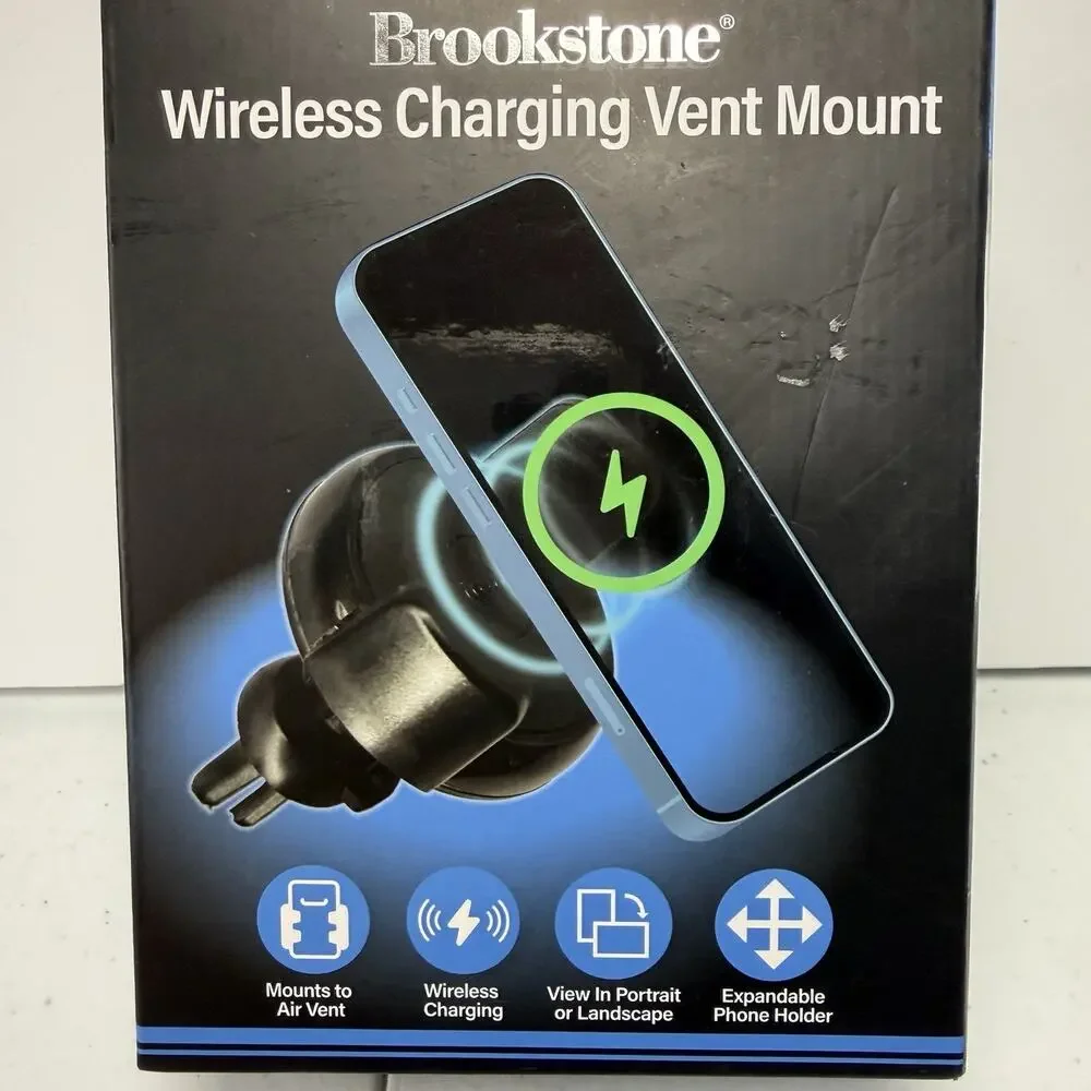 Brookstone Magnetic Wireless Charging Vent Mount for iPhone & Samsung